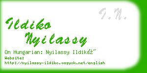 ildiko nyilassy business card